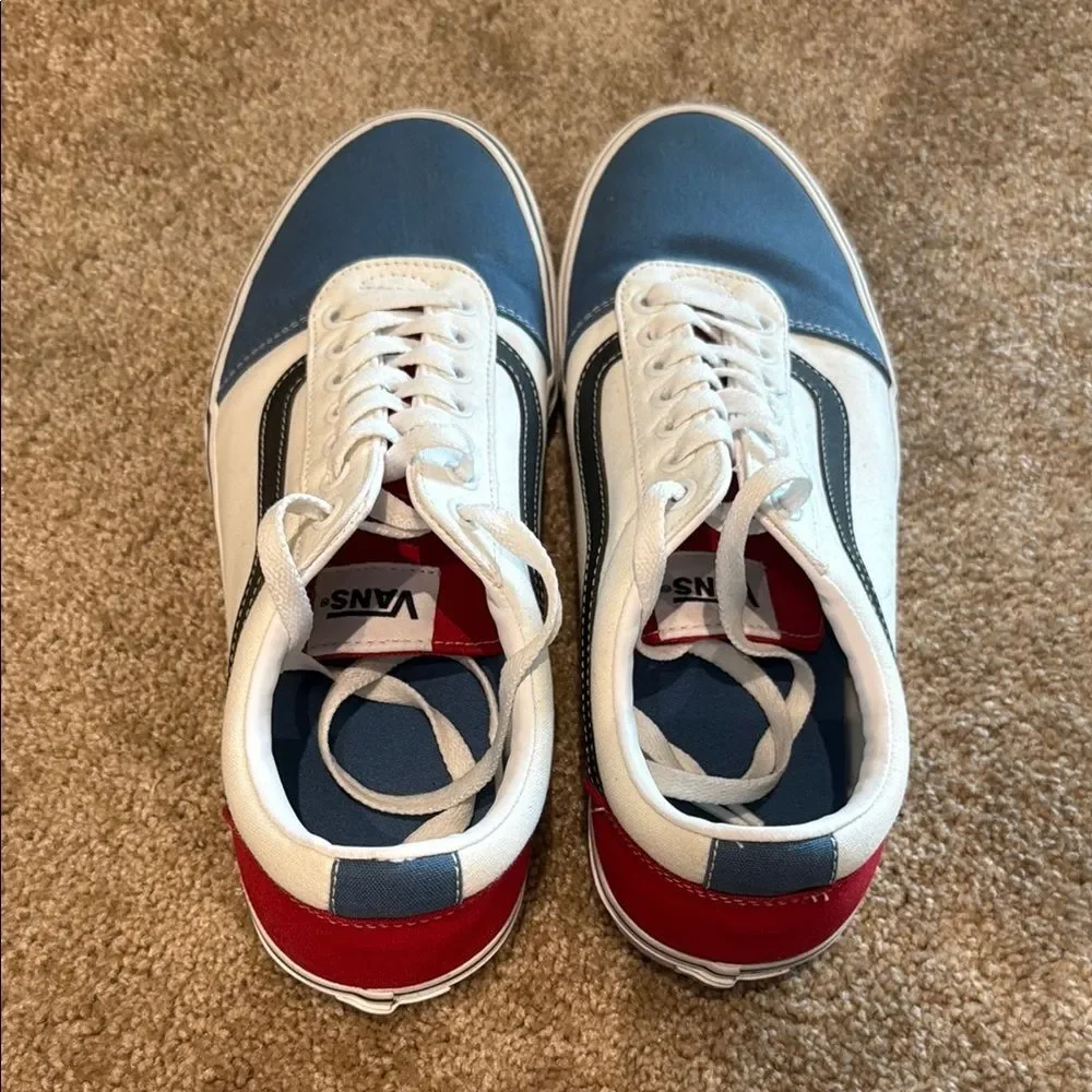 Vans Red, White & Blue Canvas Skate Sneakers